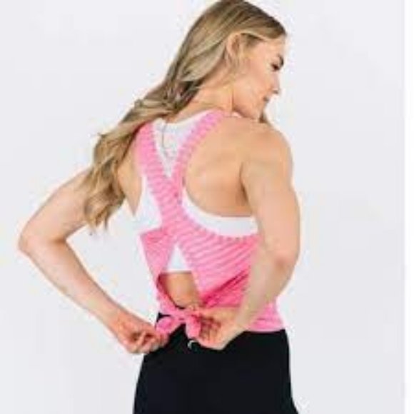 ZYIA Tops - FINAL MONTH !!! ZYIA Pink Split Back Nimbus Tank